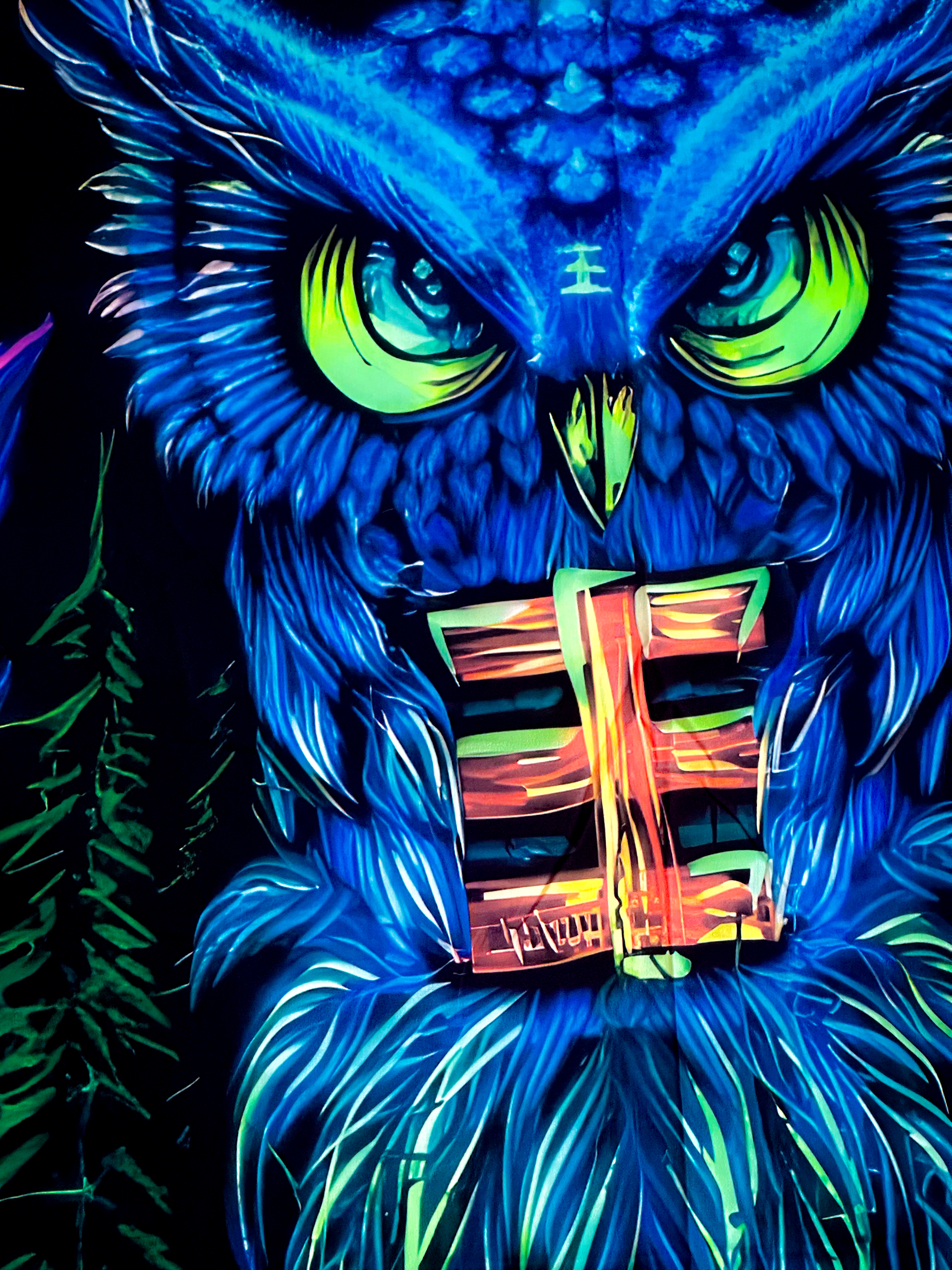 Tapisérie UV Trippy owls Psychonautik.cz 1